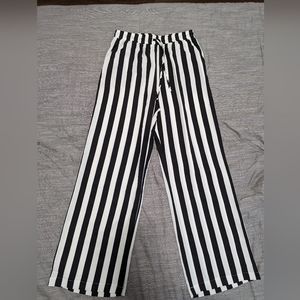 Black and White Striped Pants